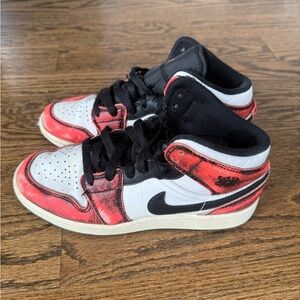 Nike Air Jordan Red, White and Black Sneakers